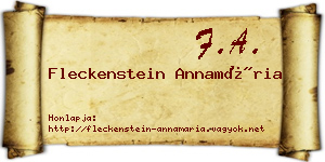Fleckenstein Annamária névjegykártya